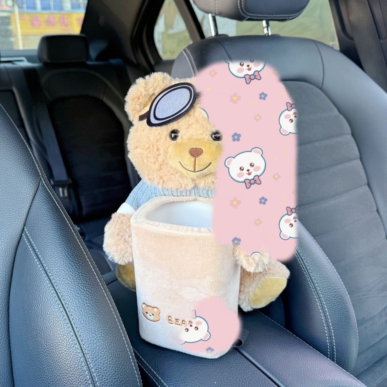 Kapibala Car Cartoon Tissue Box Women's Car Accessories Home Car Tissue Box Cross-Border E-Commerce