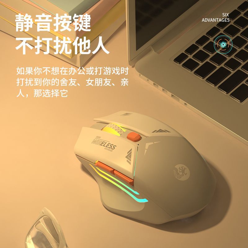 Wireless Mouse Bluetooth Gaming E-Sports Rgb Lighting Effect Thor Asus Notebook Desktop Tablet Universal Male
