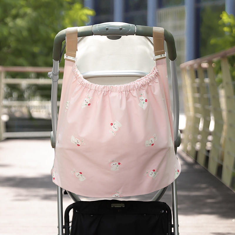 Multifunctional baby stroller hanging bag cartoon mummy storage bag baby bedside storage bag large capacity diaper bag
