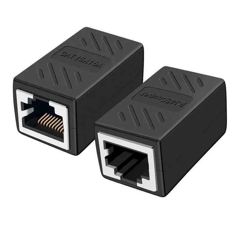 Network Straight-Through Head Rj45 Network Cable Connector Butt Joint 8P8C Shielded Double-Way Head Network Cable Network Straight-Through Head