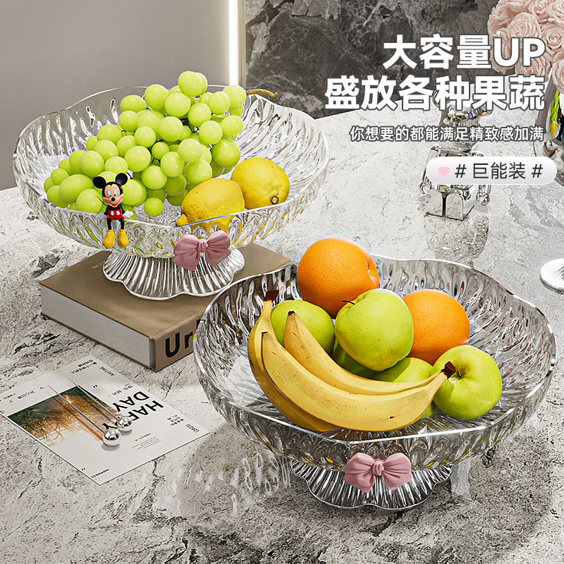 Drain Basket Dried Fruit Plate High-End New Snack Display Tea House Plate 2025 Accessible Luxury Candy Living Room Fruit Plate