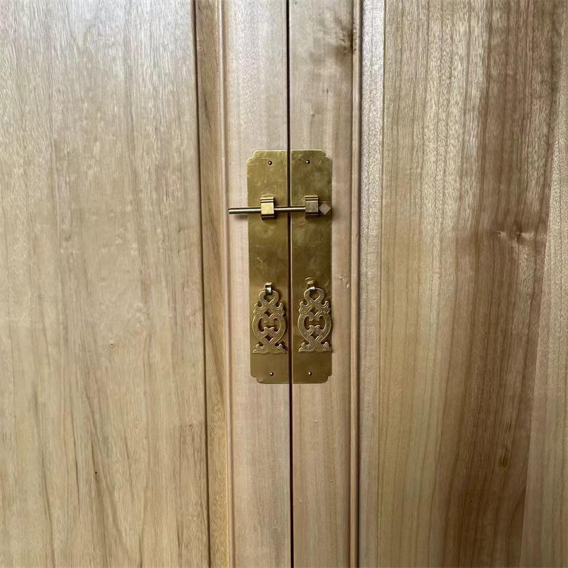 # Chinese-Style Camphor Wood Wardrobe with Full Camphor Wood Top Box Cabinet, Solid Wood Wardrobe for Home Bedroom, Large Capacity, Insect-Proof, Hanging Clothes