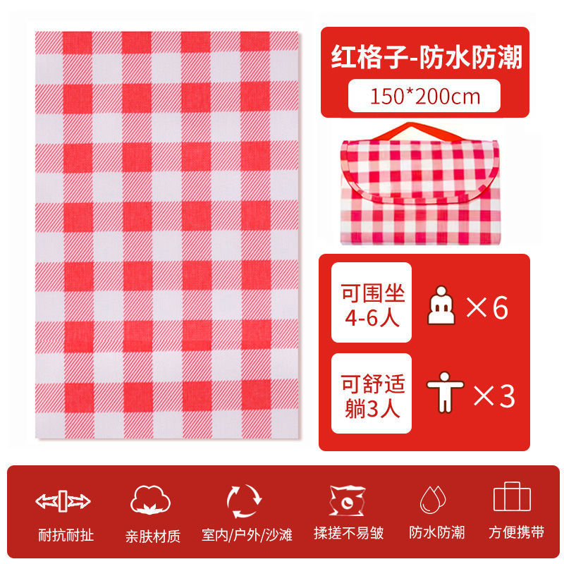 Picnic Mat Spring Outing Moisture-proof Mat Picnic Cloth Outdoor Portable Waterproof Grass-proof Picnic Mat for Outings Thickened ins Style