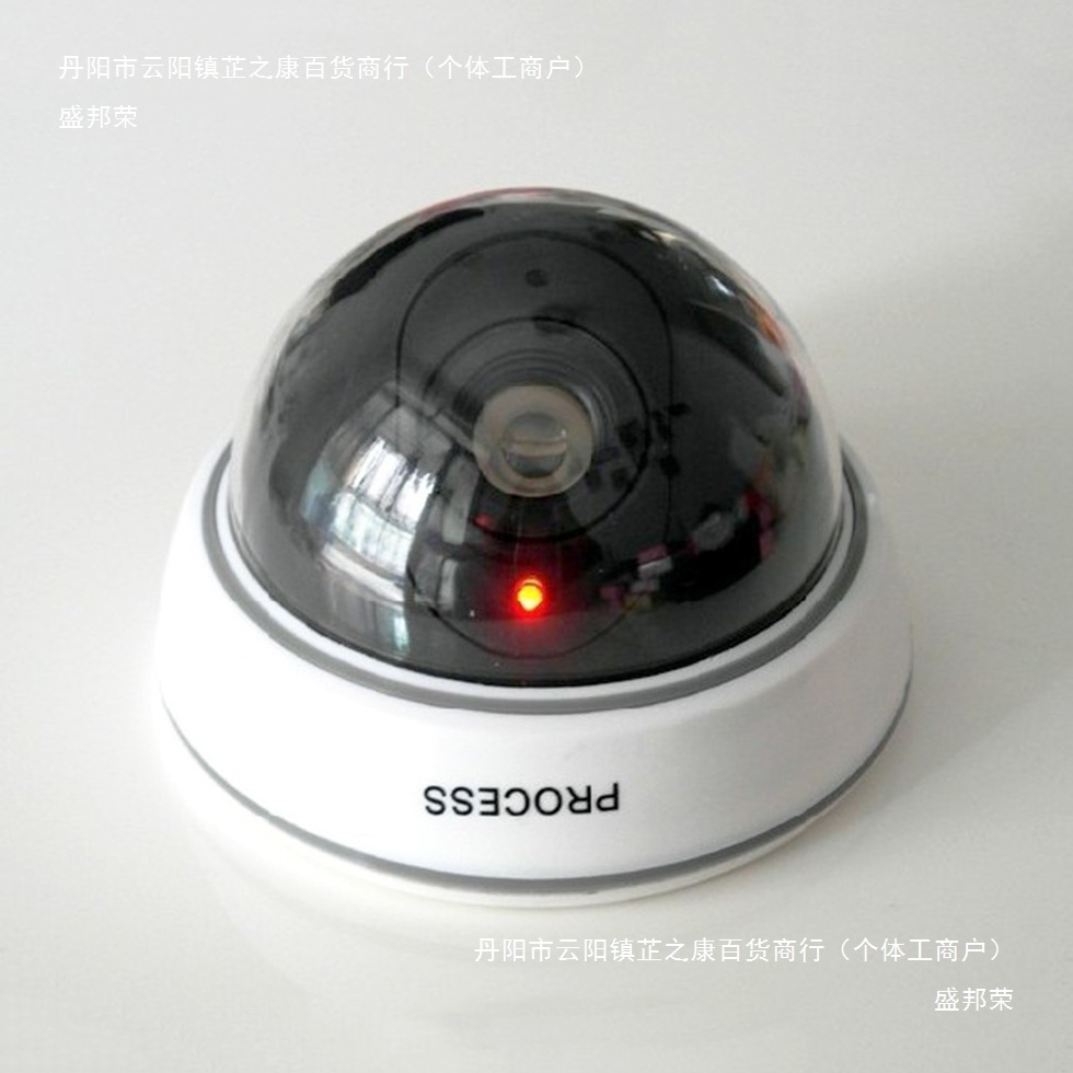 Camera Surveillance Fake Camera Monitor Model Anti-Theft Camera Probe with Flashing Light for Home Hemisphere
