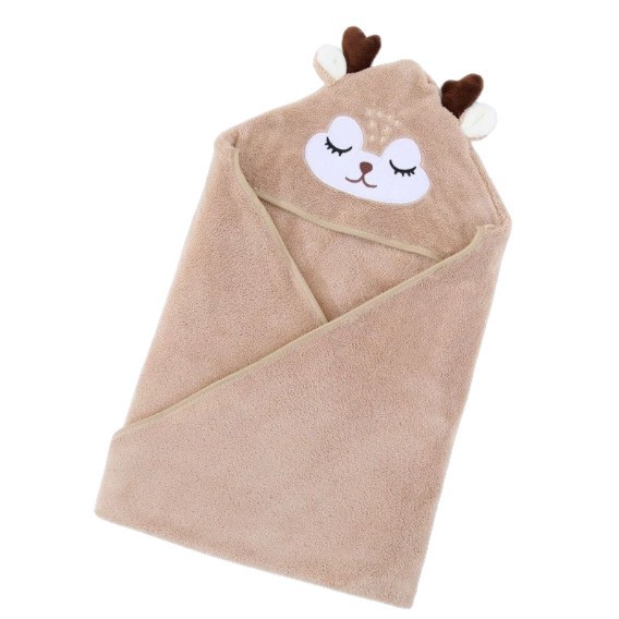 Free Shipping in Stock Coral Velvet Quilt Cartoon Thickeneded Household Absorbent Hooded Cloak Wearable Hooded Kidsren's Bath Towel