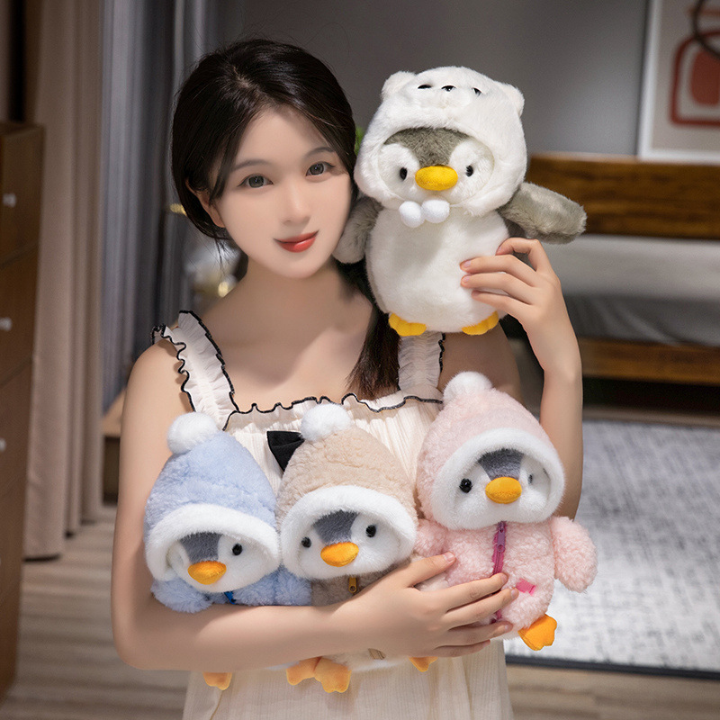Internet Celebrity Popular Japanese Cross-Dressing Penguin Doll Plush Toy Pillow Children's Comfort Cloth Doll Girl Gift