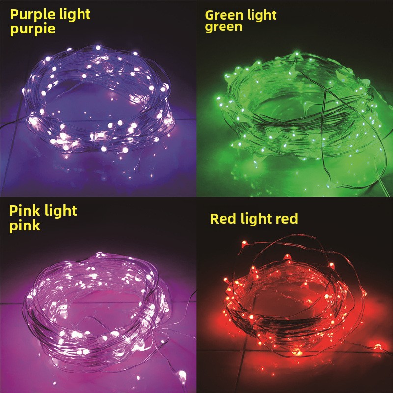 Decorative light led small colored light Holiday Star flashing light string light battery copper wire light Starry Sky Internet celebrity room hanging light