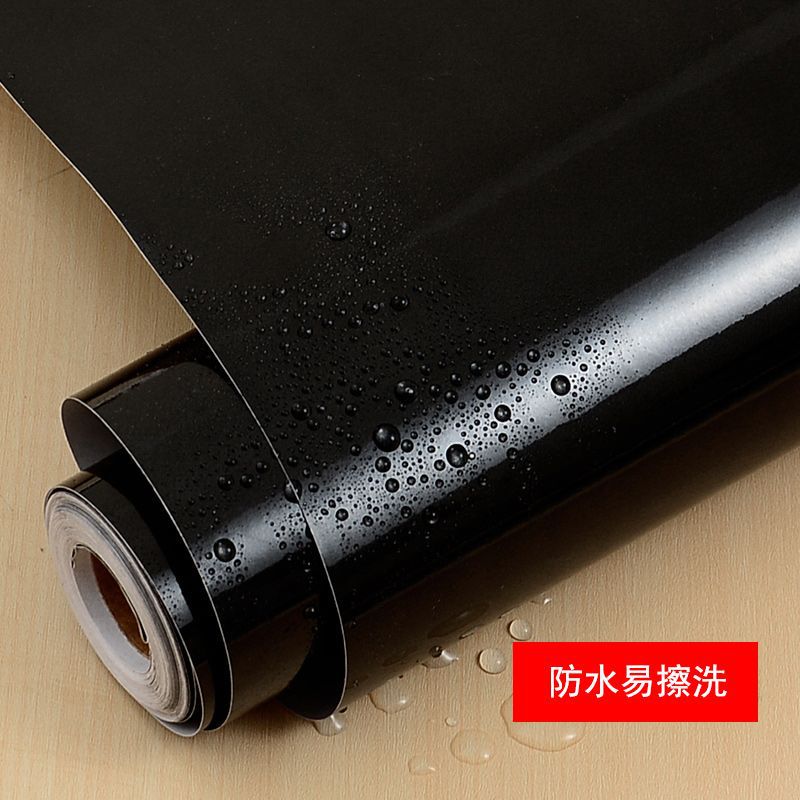 Наклейка на шкаф, черная высокоглянцевая, для общежития, наклейка на стол, ремонт мебели, самоклеящиеся, водостойкие, зеркальные