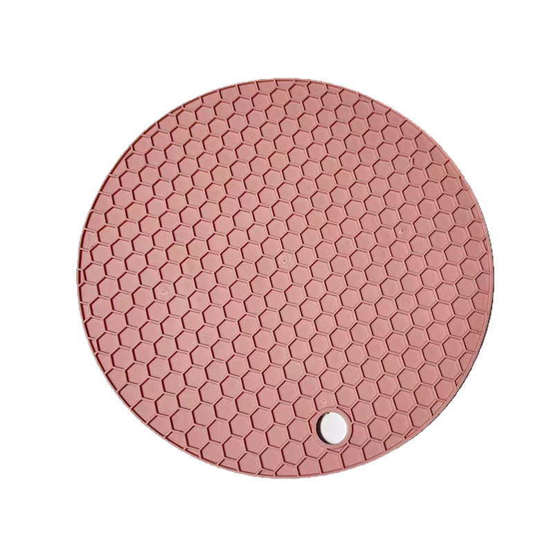 17cm 35g Round Honeycomb Silicone Placemat, Anti-Scalding, Non-Slip Mat, Heat-Insulating Pot Mat, Dining Table Mat, Easy to Clean, High Temperature Resistant