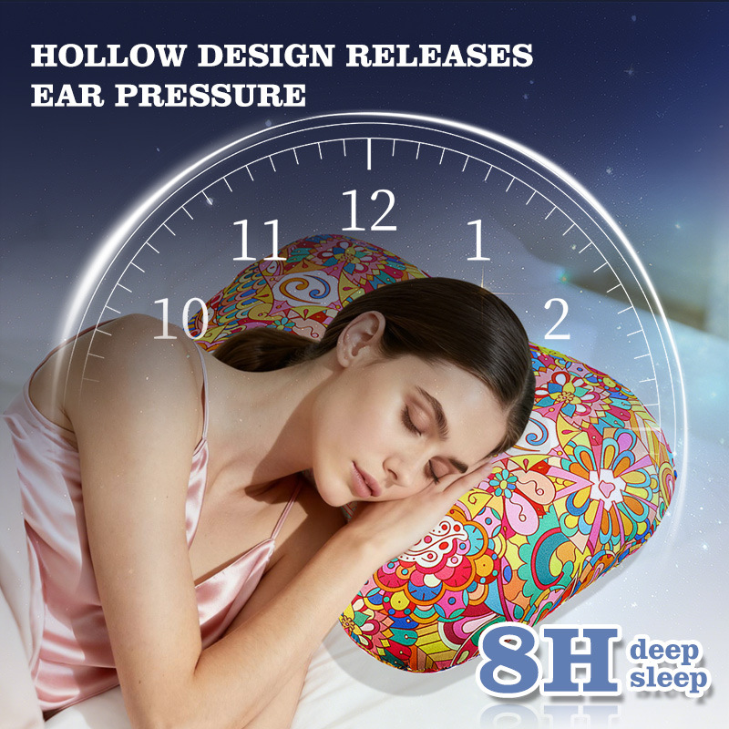 Temu Amazon Ear Piercing Pillow Pp Cotton Slow Rebound Pillow Core Apple Shaped Ear Pillow Side Sleeping Ear Piercing Support Ear Pillow