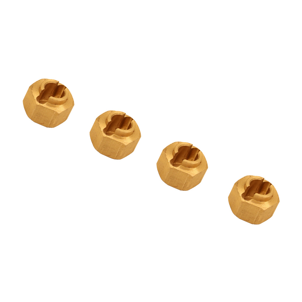 4PCs brass wheel hexagonal hub j coupler 4/5/6mm TRX4M remote control climbing car upgrade