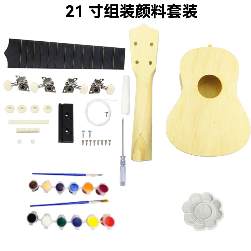 Handmade 21inch Ukulele DIY Painted Assembly Puzzle 23inch Art Handmade Team Building Opening