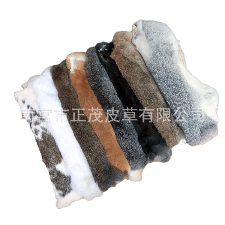Factory in stock supply rabbit skin primary color rabbit fur zhang decoration handmade accessories turf rabbit skin can be like hair