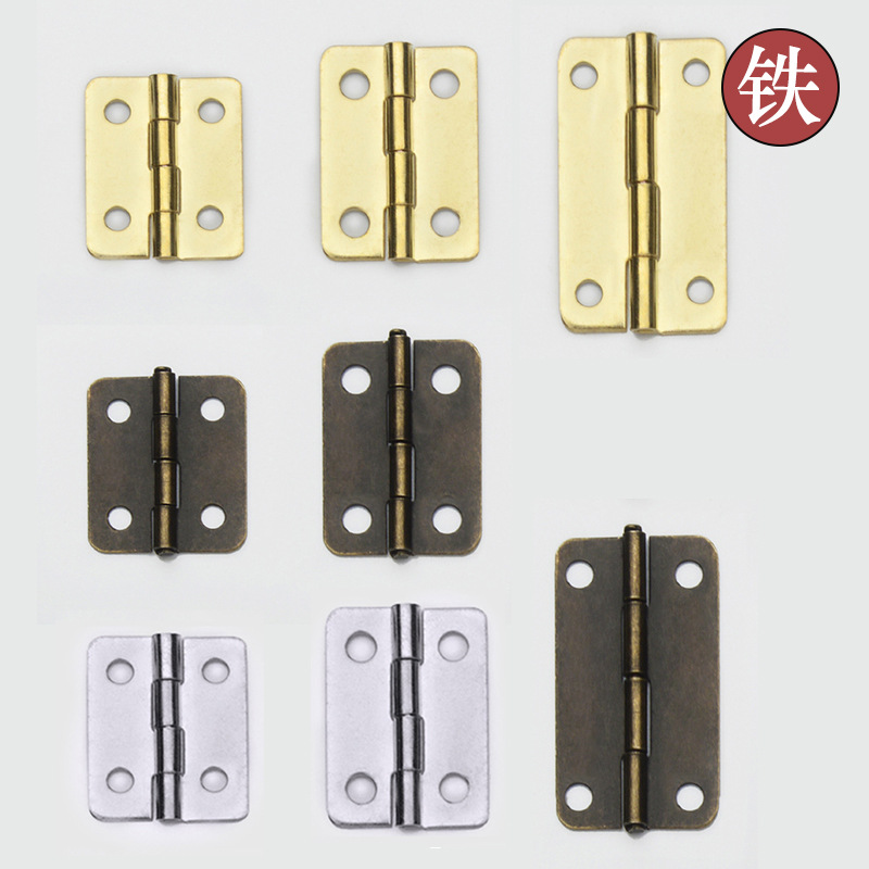 Miniature mini hinge flat open gift box wooden box hinge folding butterfly hinge handmade metal hinge wholesale
