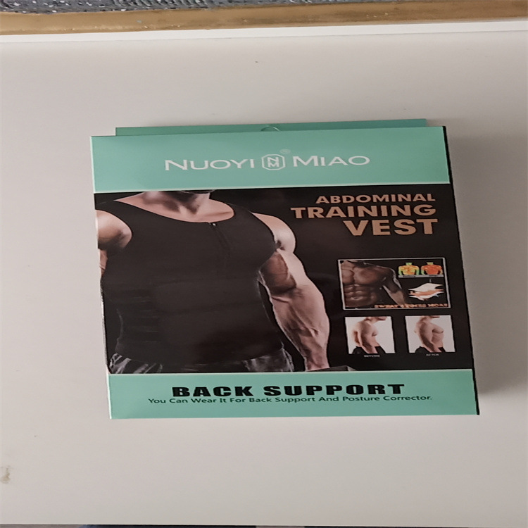 Cross-border Men's Double Belt Vest Shaper Reinforced Neoprene Zipper Tunic Sport Tight Waist Belt