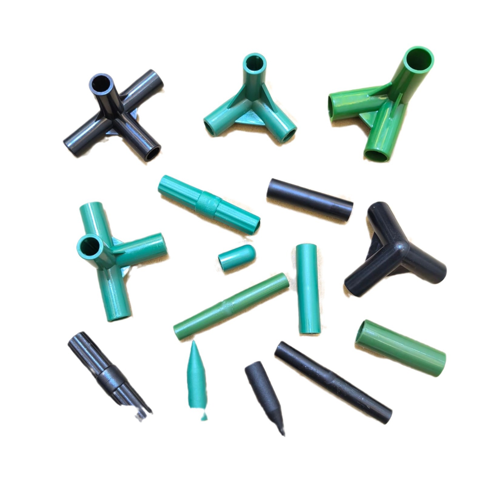 Cross-Border Gardening Accessories Three-Way Four-Way Straight-Through Flower Room Bracket Accessories Arch Shed Fiberglass Rod Joint Plastic Connector