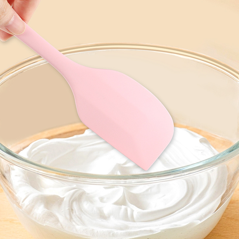 in stock one-piece silicone large spatula baking spatula cake spatula cream scraping knife baking tools