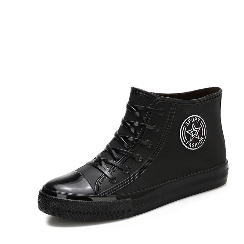 Waterproof shoes women's rain shoes wholesale rain boots students non-slip rubber shoes adult water boots short tube fashion work shoes for foreign trade