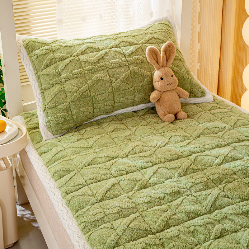 Матрасный подклад для осени и зимы, утолщенный молочный велюр, теплый стеганый матрас, оптовая доставка для студентов и общежитий