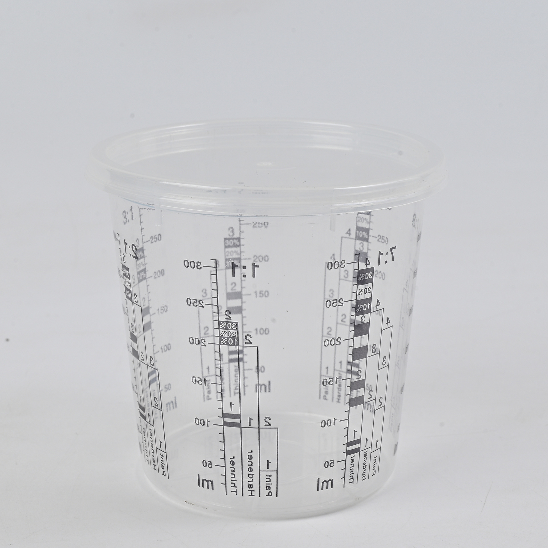 Paint Mixing Cup Disposable No-Wash Paint Mixing Cup with Scale Color Mixing Sealed Paint Container with Lid Large Capacity