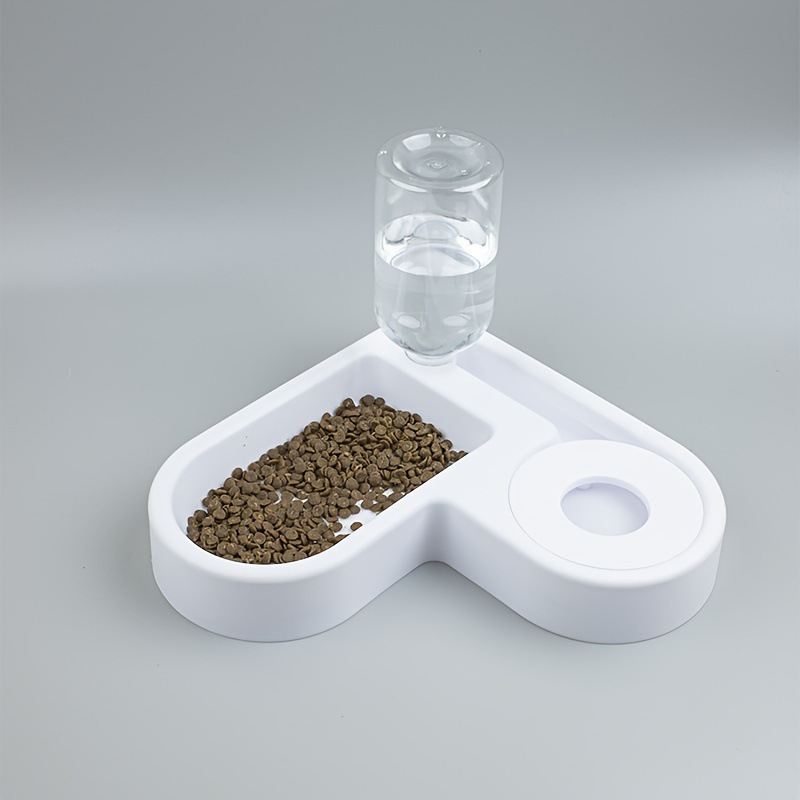 2026 New Cross-Border Dropshipping 1 Large Automatic Water Feeding and Feeding Heart Moisture-Proof Pet Bowl