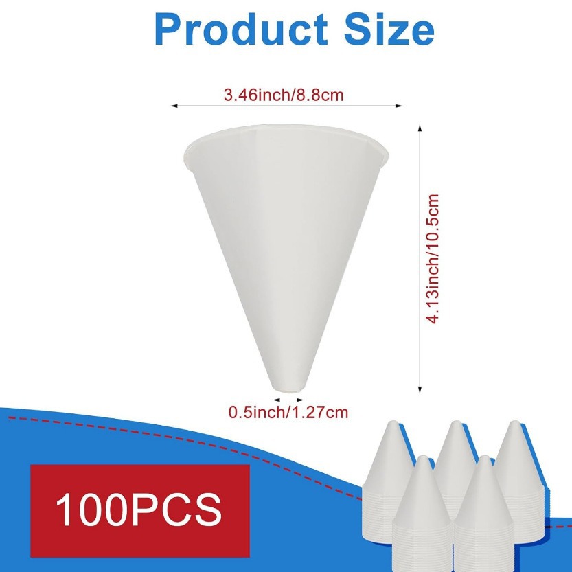 Cross-Border Disposable Oil Funnel Paper Cup Foldableing Liquid Funnel Perfume Essential Oil Funnel Oil Sauce Vinegar Funnel