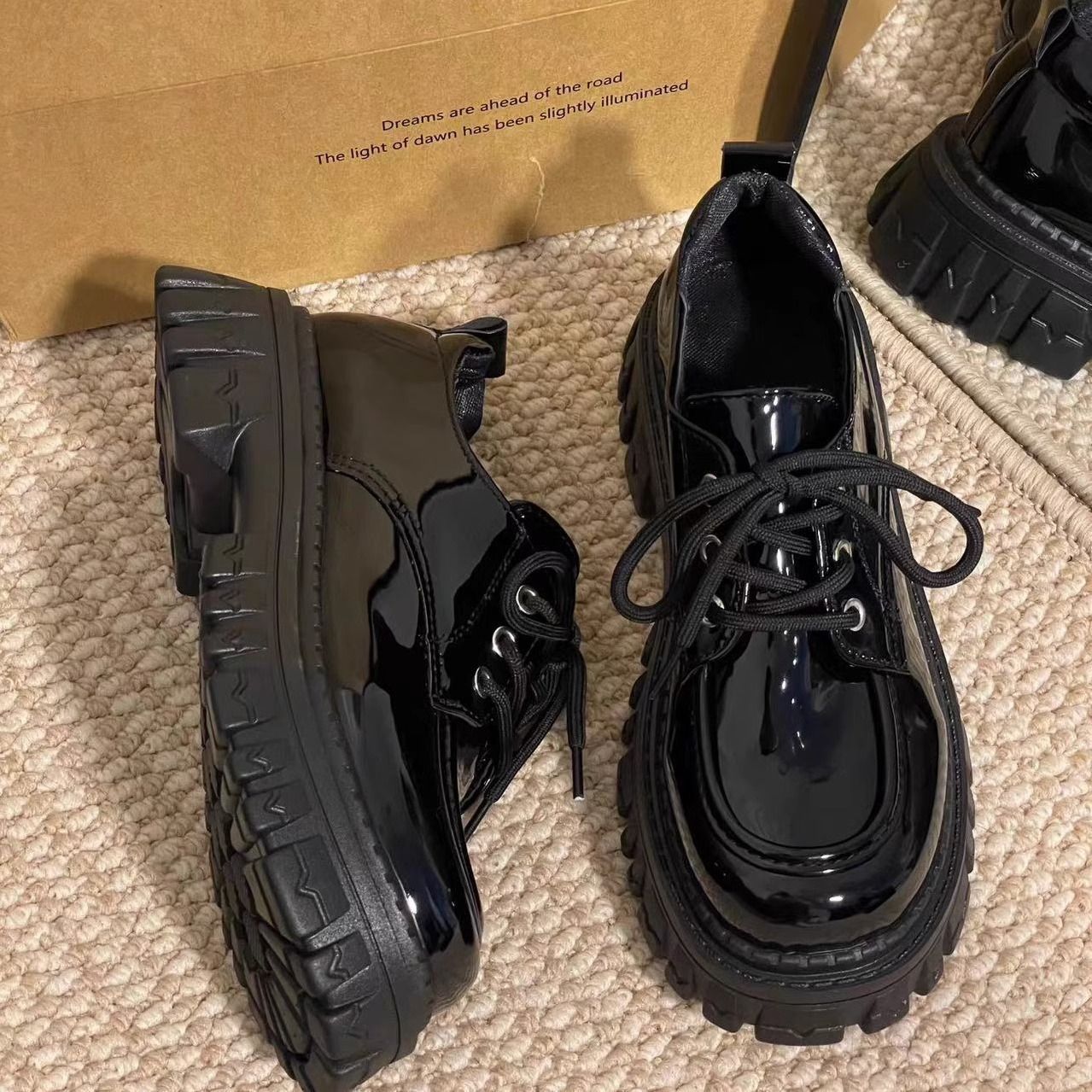 2025 новые британские туфли Мэри Джейн для женщин, свободные высокие толстосоледные маленькие кожаные туфли, универсальные студенческие повседневные туфли весна и осень