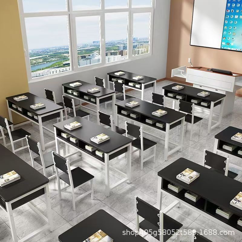 Desks and Chairs Wholesale Study Tables Tutoring Training Small Dining Tables Tutoring Tables Full Set of Double Desks Children's Writing Desks