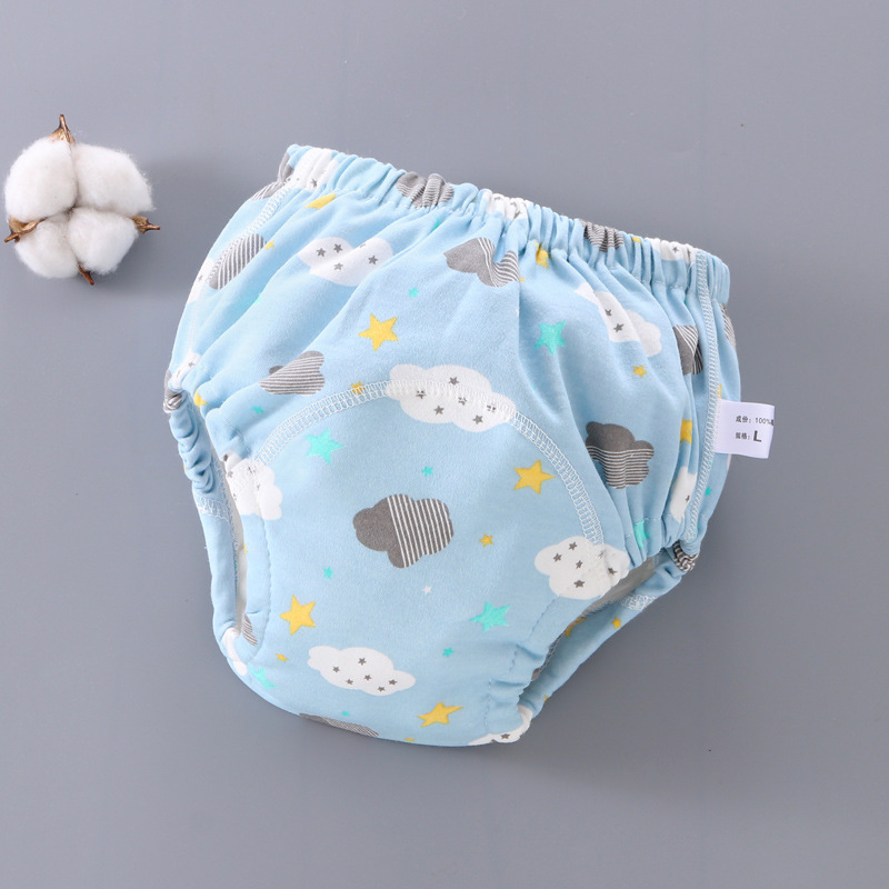 Baby Training Pants Washable 6-Layer Gauze Diaper Pocket Learning Pants Baby Cloth Diapers Breathable Diaper Pants Spring and Summer Style