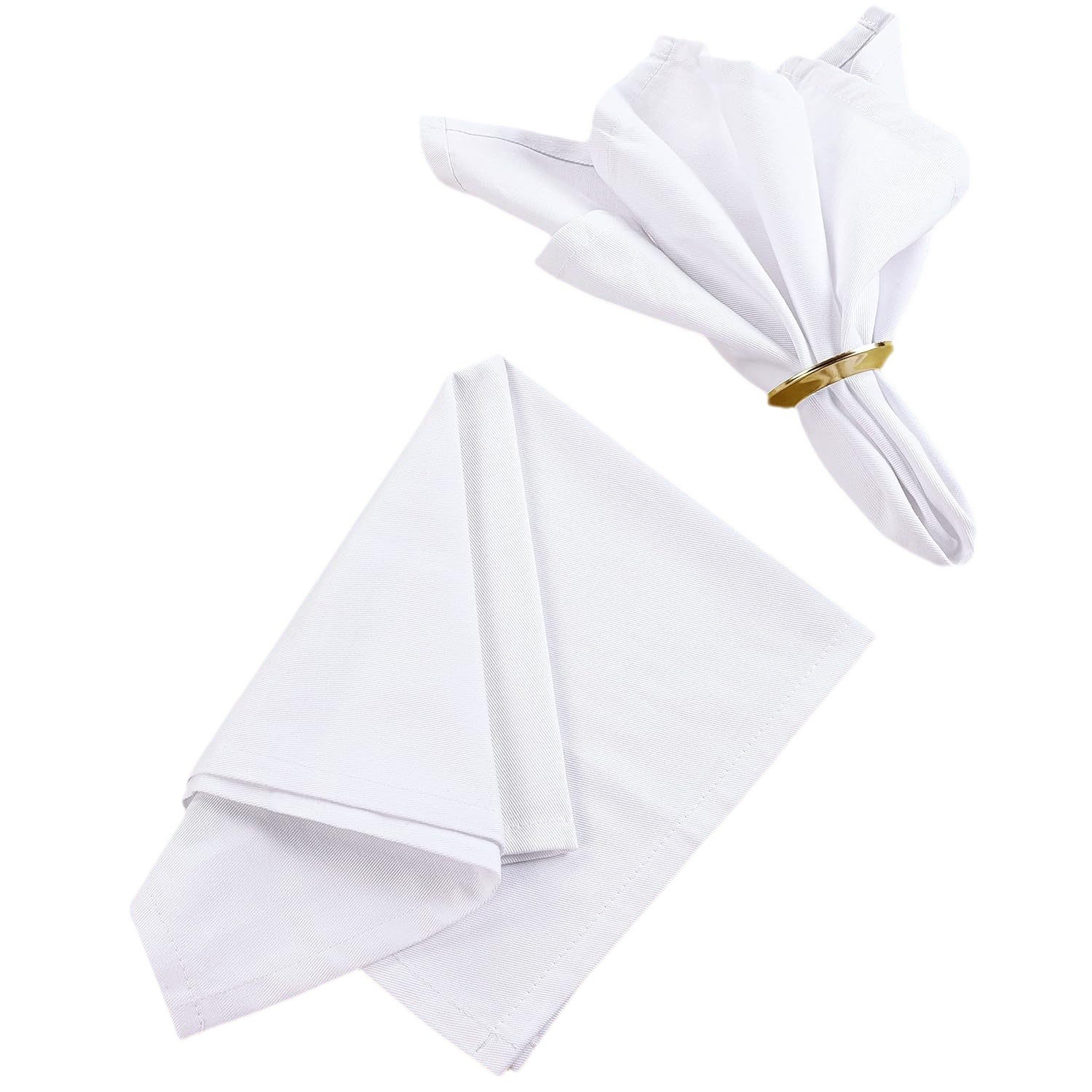 Cross-border Cotton Napkin Cloth Western Food Mouth Cloth Pure White Dinner Cloth Folded Flower Cloth Tea Towel Amazon