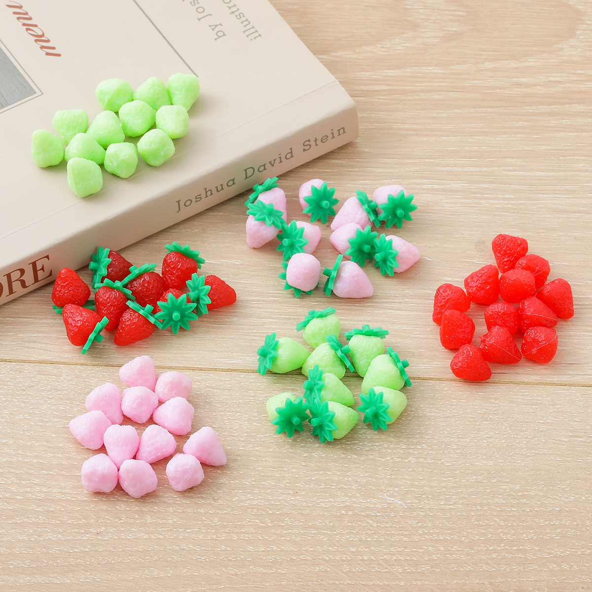 Simulated Strawberry Half Strawberry Miniature Food Toy Mini Simulated Fruit DIY Handmade Material Accessories Hanging Ornaments
