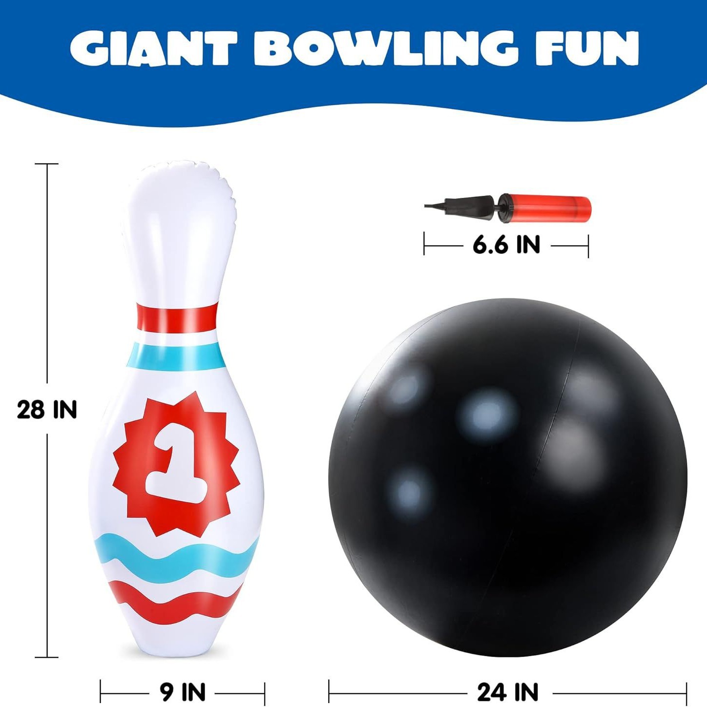 Factory Direct Supply Pvc Inflatable Bowling Set, Holiday Party Party Skill Game Inflatable Bowling