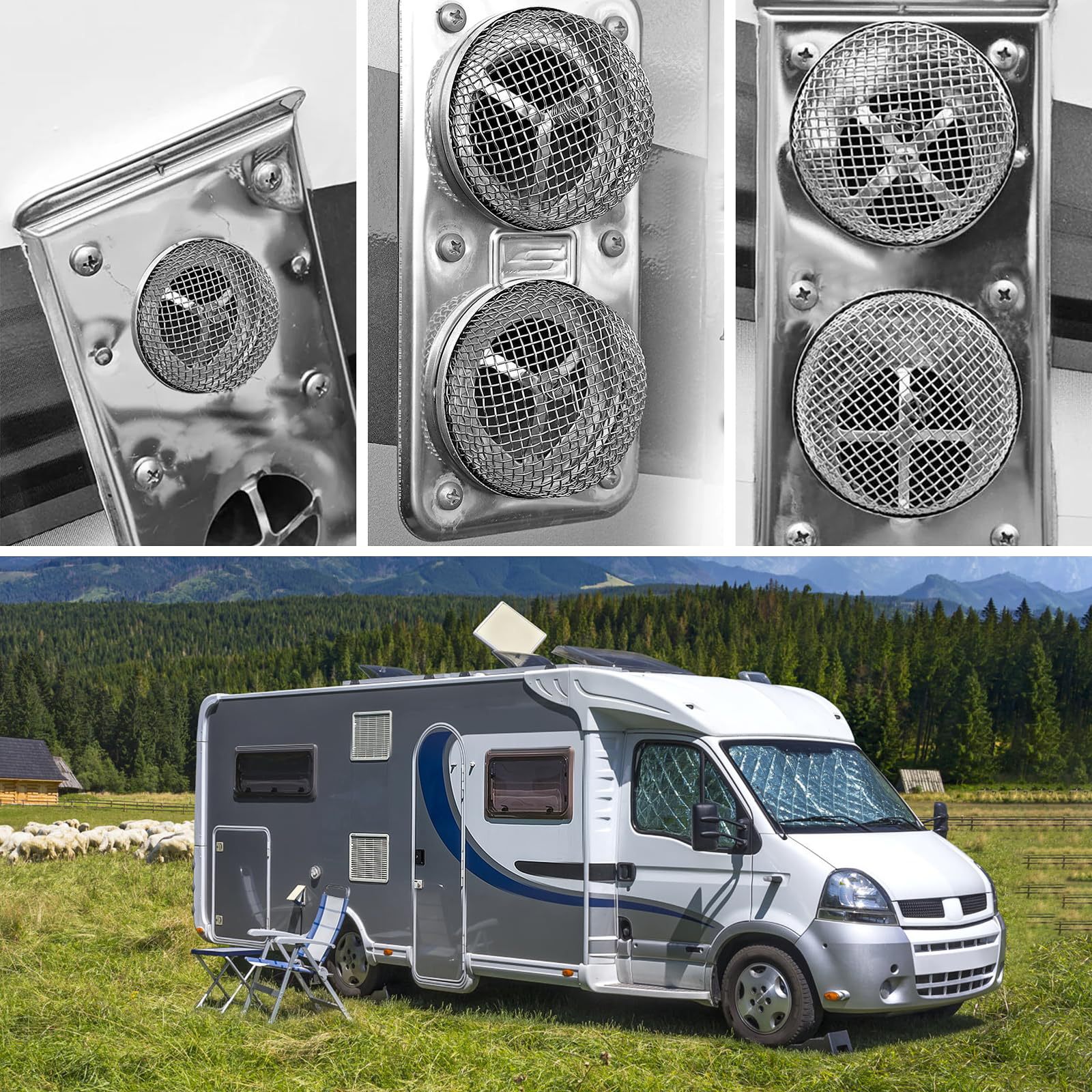 Rv Insect Screen Cover Flying Insect Screen Rv Stainless Steel Ventilation Net Round Skylight