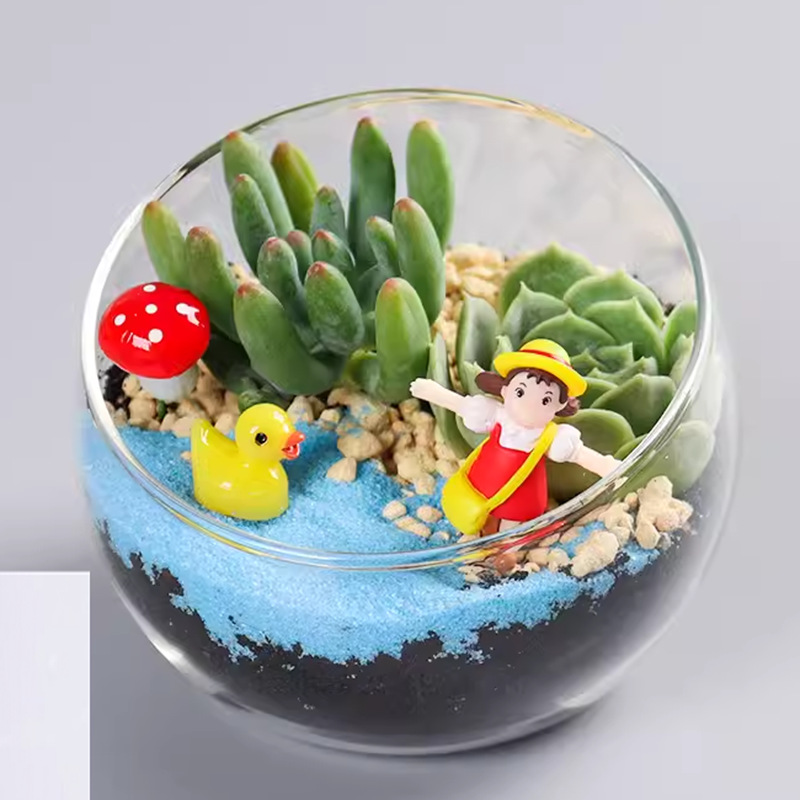 Moss Succulent Micro Landscape DIY Material Package Incision Glass Ball Ecological Bottle Ornament Gift Set Micro
