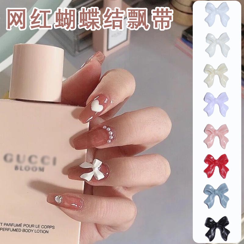 Легкая роскошная бижутерия для ногтей в виде банта, оптовая продажа