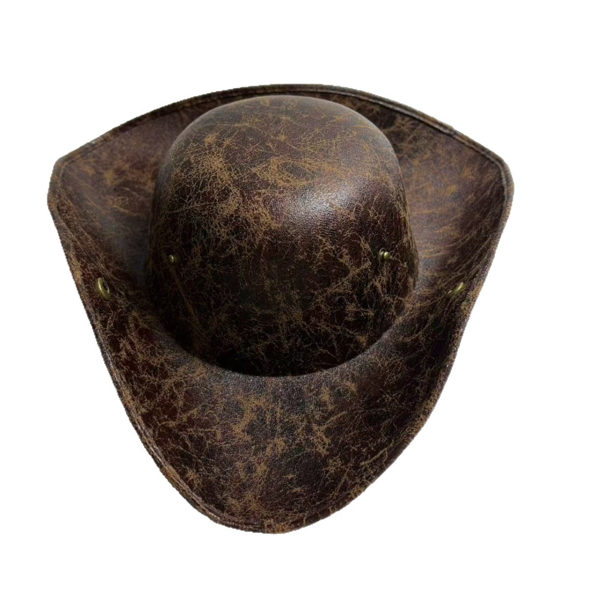 Halloween imitation leather pirate hat coplay masquerade props dress up Caribbean pirate hat triangle hat