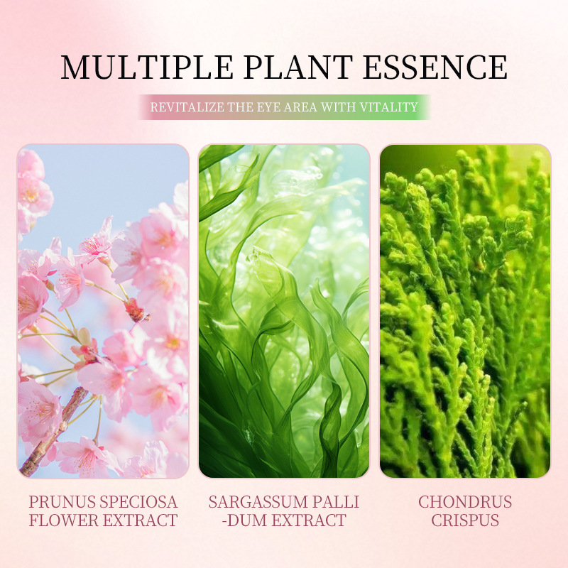 English Pouqur Sakura Seaweed Delicate Soothing Eye Mask Collagen Multi-Effect Nourishing Eye Mask Cross-Border Batch