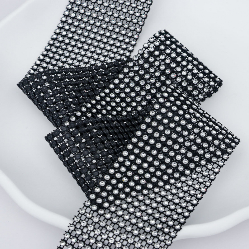 Cross-Border 24-Row Imitation Diamond Manufacturer Plastic Lace Row Rhinestone DIY Christmas Decoration Accessories Clothing Accessories Wholesale