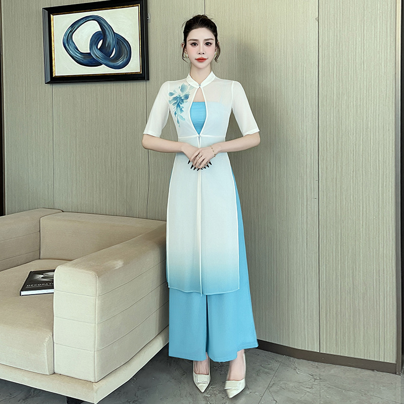 2025 New Ear Pearer Clothing Beautician spa Foot Bath Foot Therapy Technician Work Clothes suit Improved Set -1511