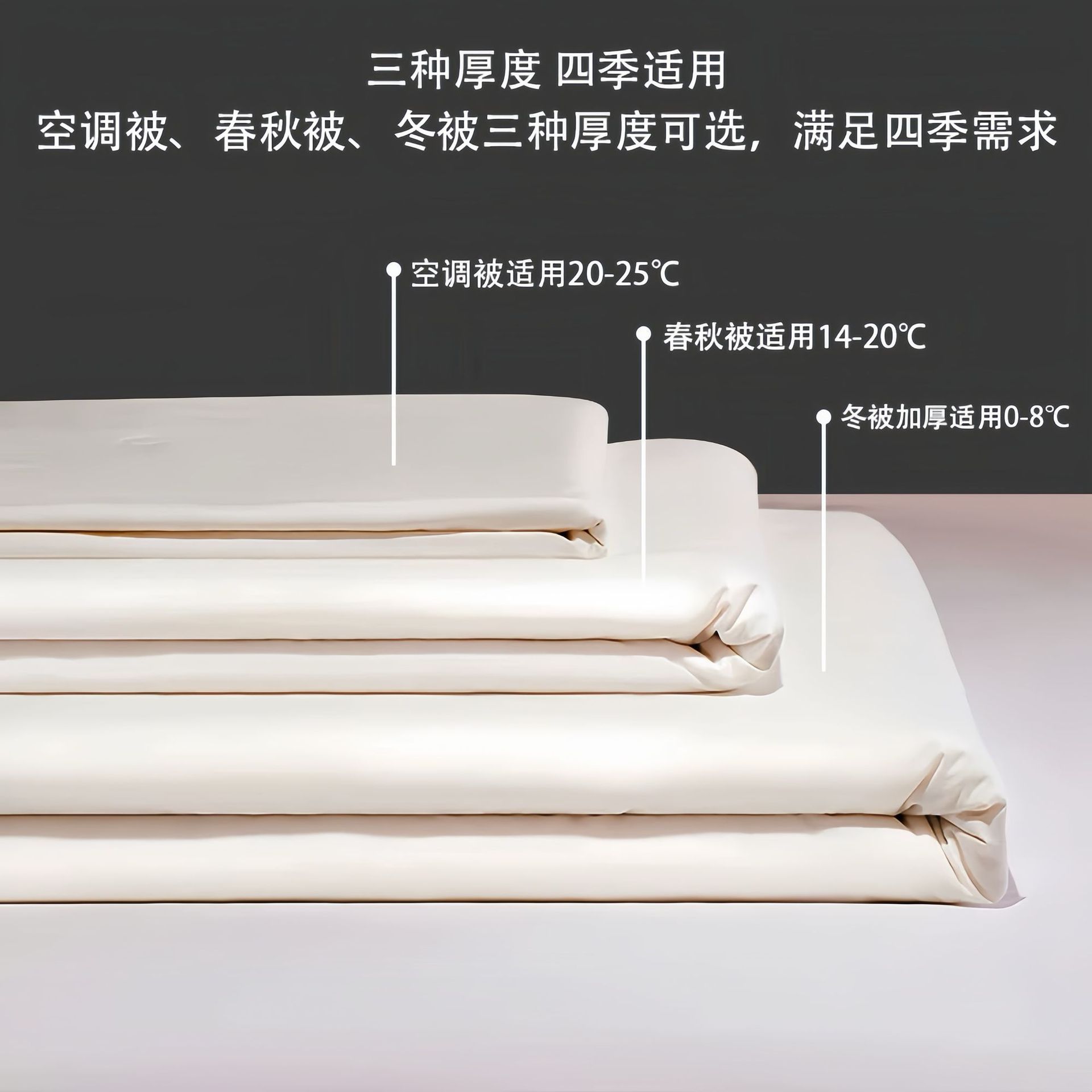 Premium Silk Quilt, Mulberry Silk Spring and Autumn Quilt Core, Thin Air-Conditioned Summer Cool Quilt, Winter Quilt, Thickened Warm Quilt