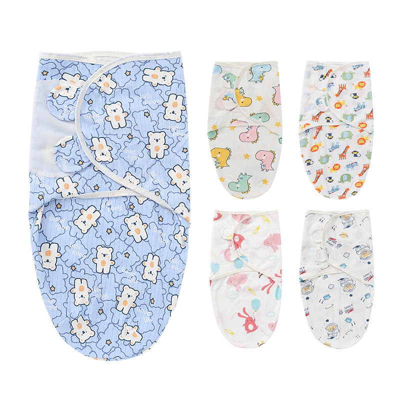 Foreign Trade European and American Newborn Swaddle Baby Sleeping Bag Spring Silkworm Quilt Baby Anti-Jump Sleeping Bag Baby Anti-Kicking Quilt