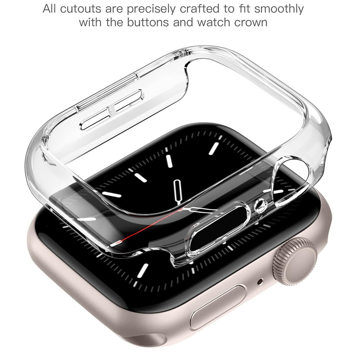 Suitable for Apple 11Th Generation Watch Protective Case, Apple Watch Series Pc Frosted Hollow Watch Case, Half Case