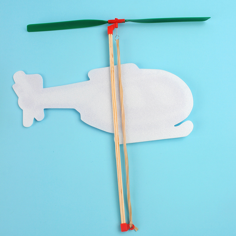 Tiger Dolphin helicopter rubber band power direct glider rubber band aircraft model aircraft assembled educational model toy
