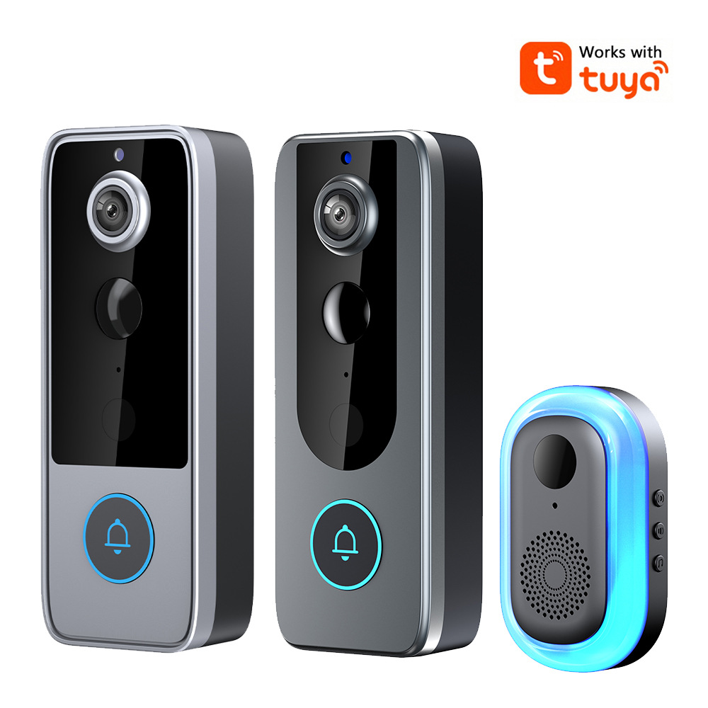 New HD Smart Video Doorbell WiFi Wireless Remote Monitoring Two-way Intercom tuya Full Color Night Vision Doorbell