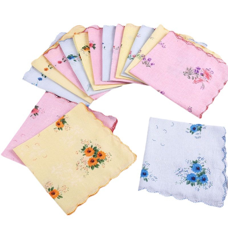 Handkerchief Cotton Thin Sweat Towel Sweat Absorbing Cotton Carry-on Thin Middle-aged and Elderly Nostalgic 80 s Vintage Handkerchief
