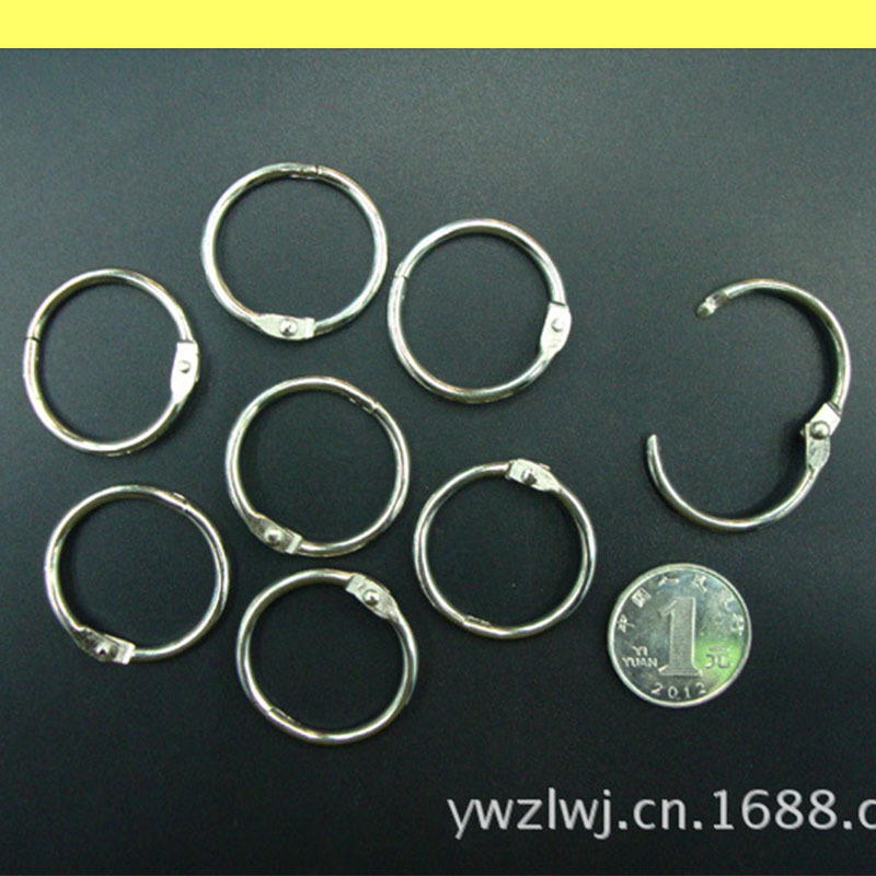 Factory Direct sales card ring metal loose-leaf open ring binding iron ring iron ring shower curtain DIY album Ring book ring 25mm