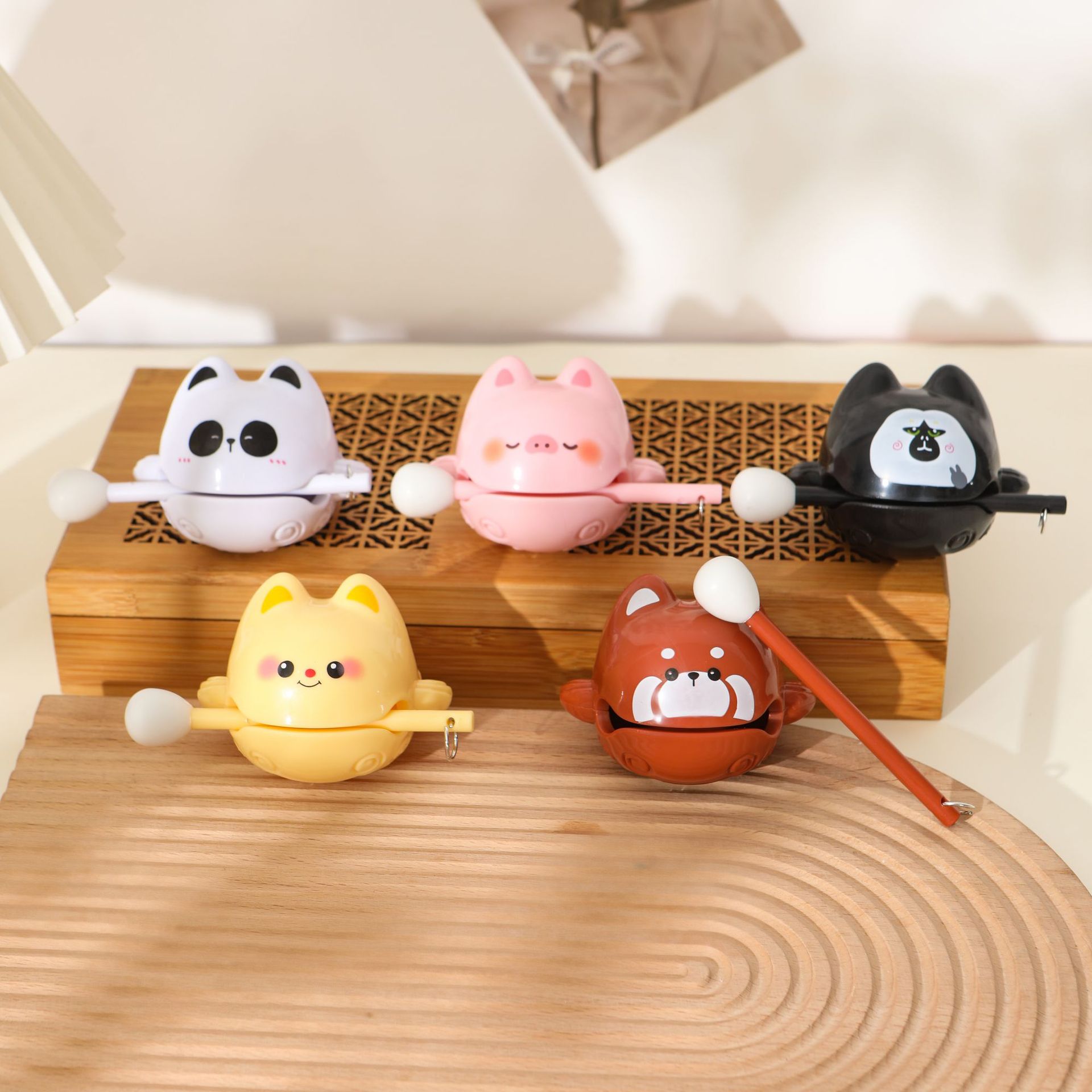 Cute Cartoon Wooden Fish Stress Relief Toy for Stress Relief and Emotional Stability