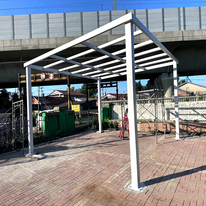 Outdoor Landscape Hollow Luminous Landmark Customization Square Mirror Sculpture Shanghai Stainless Steel Landscape Pergola