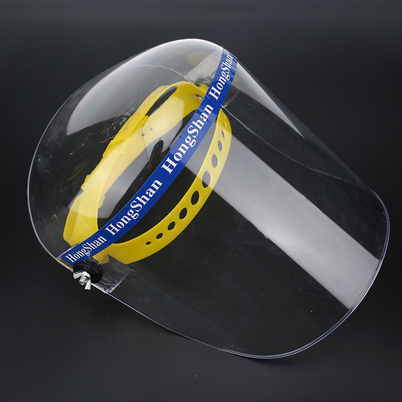One-piece organic transparent protective mask industrial dust-proof face shield splash-proof thermal insulation welding mask