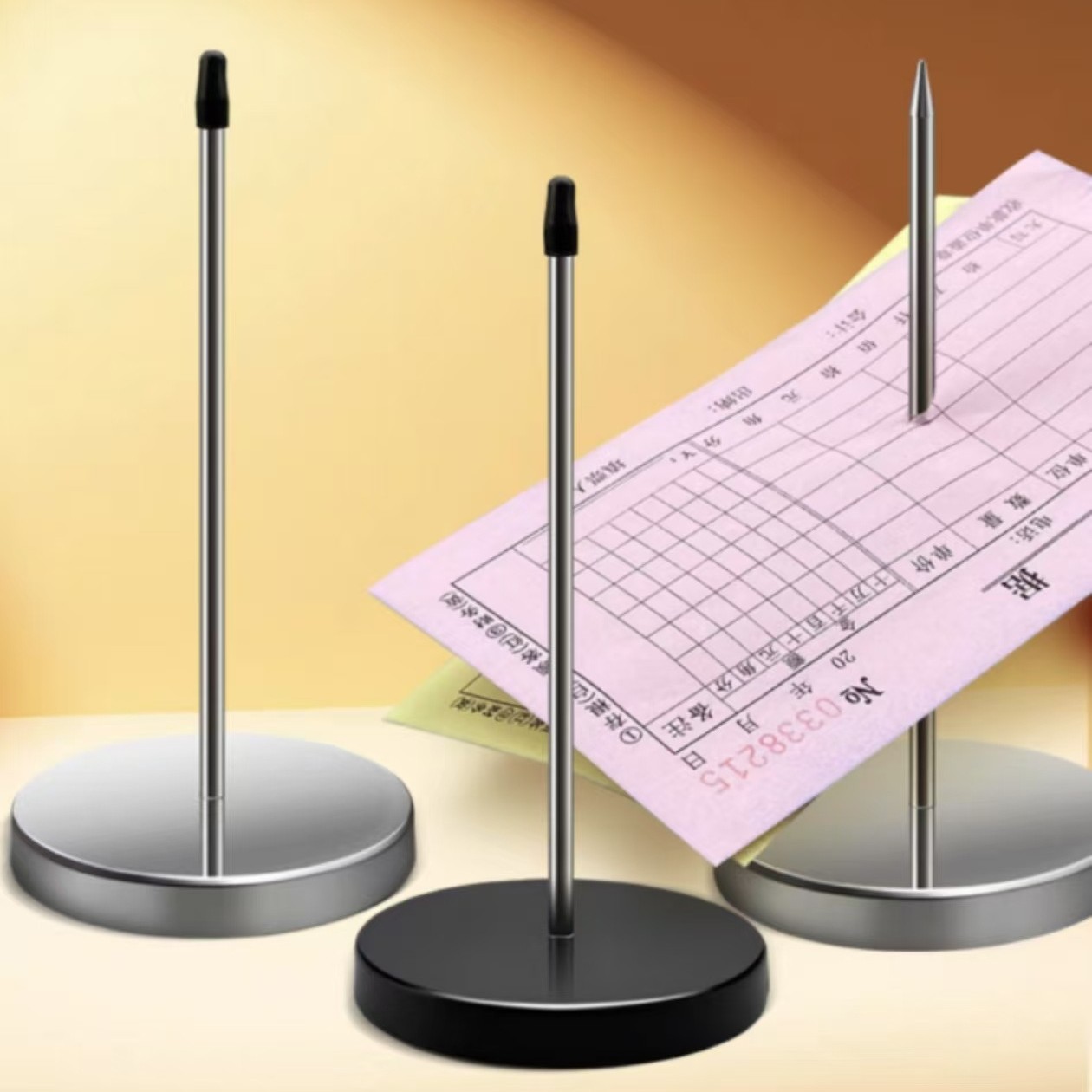 Меню пробиватель из нержавеющей стали финансовая вилка кухня для еды на вынос зажим для списка артефакт кассового заказа булавка